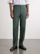 J. Mueser - Waverly Straight-Leg Cotton and Linen-Blend Twill Suit Trousers - Green