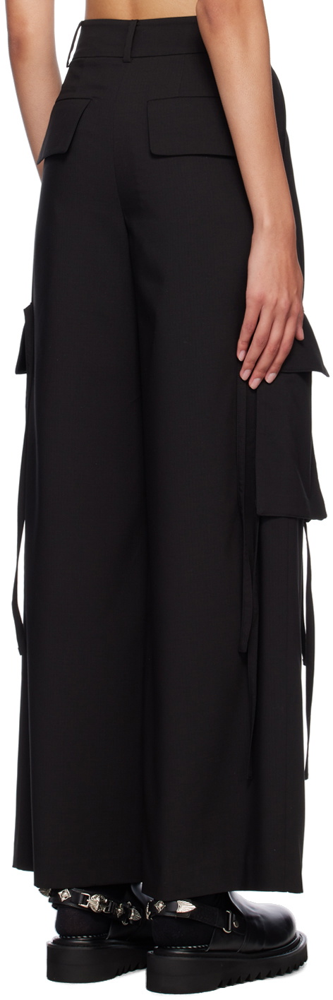J KOO Black Pocket Trousers