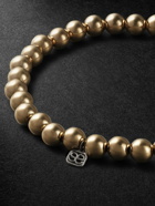 Sydney Evan - Gold and Silver Diamond Beaded Bracelet