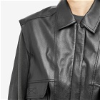 TheOpen Product Women's OPEN YY Faux Leather Biker Vest in Black