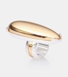 Bottega Veneta Ellipse Large 18k gold-plated sterling silver ring