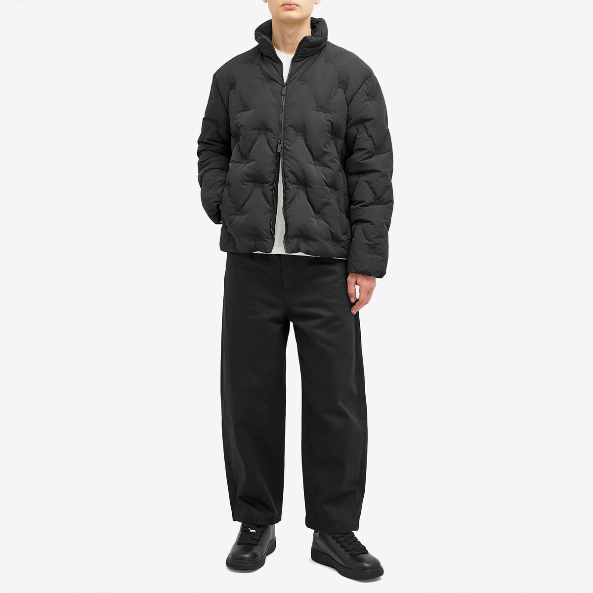 Burberry Men's EKD Embroidered Down Jacket in Black Burberry