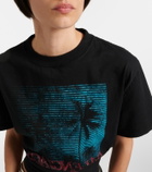 Balenciaga Logo cropped cotton jersey T-shirt