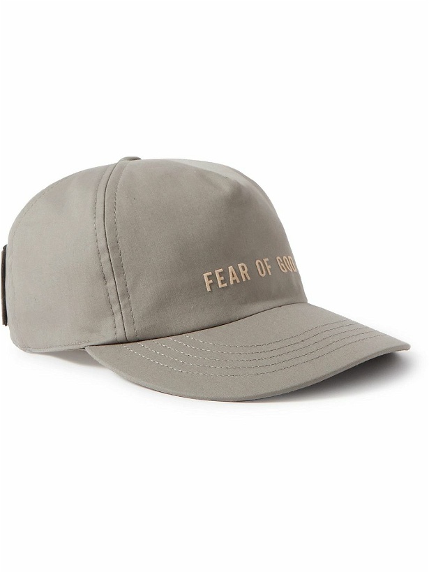 Photo: Fear of God - Eternal Logo-Flocked Cotton Baseball Cap