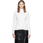 Courrèges White Zipped Merino Wool Cardigan