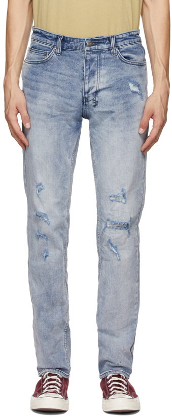 Photo: Ksubi SSENSE Exclusive Blue Philly Trashed Hazlow Jeans