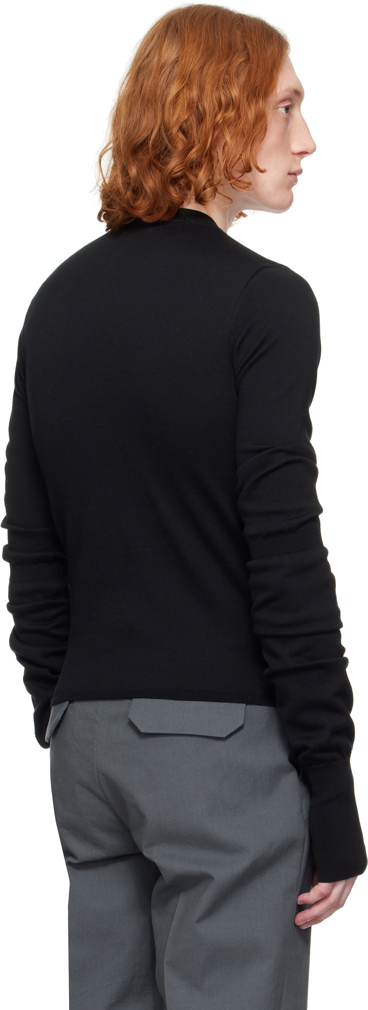 OUAT Black Office Crewneck Cardigan