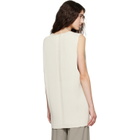 Rick Owens Off-White Tower Wool Knit V Neck Vest