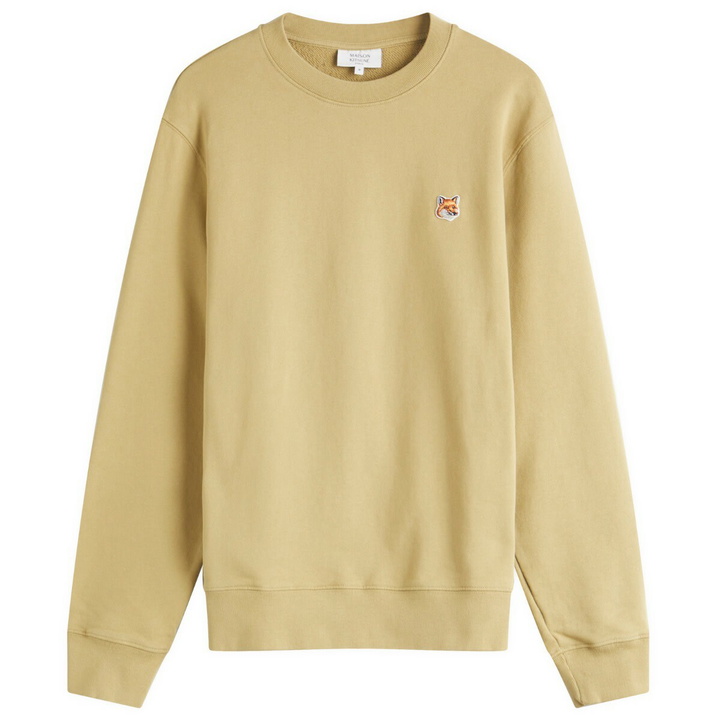 Photo: Maison Kitsuné Men's Fox Head Patch Regular Sweatshirt in Canvas