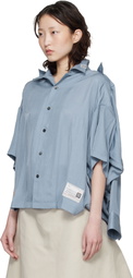 Maison MIHARA YASUHIRO Blue Shawl Layered Shirt