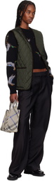 Burberry Beige Mini Check Knitted Tote