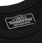 Neighborhood - Printed Cotton-Jersey T-Shirt - Black