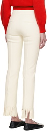 High Sport Off-White Fringe Louis Trousers