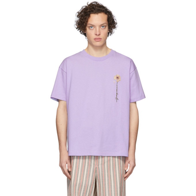 Photo: Jacquemus Purple Le T-Shirt Fleur T-Shirt