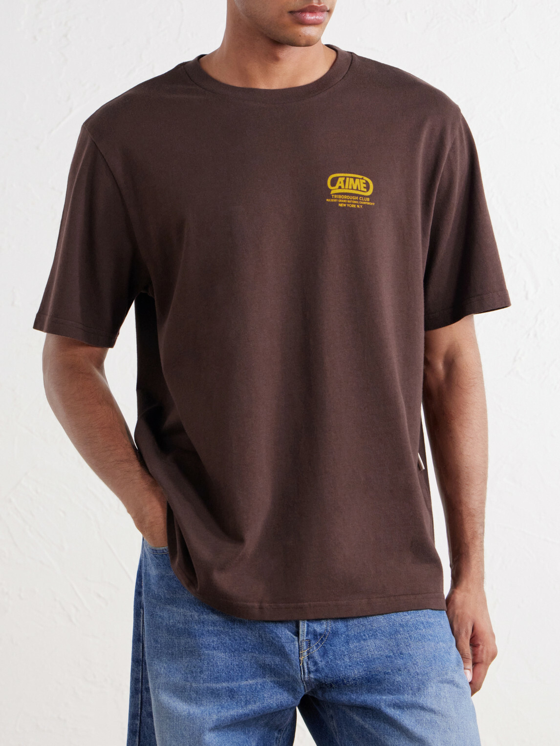 Aimé Leon Dore - Cycle Classic Logo-Print Cotton-Jersey T-Shirt - Brown