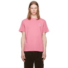 Stone Island Pink 2100026 Organic Cotton Jersey 'Fissato' T-shirt