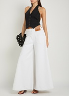 A.W.A.K.E Mode Mirrored Effect Wide-leg Denim Jeans White