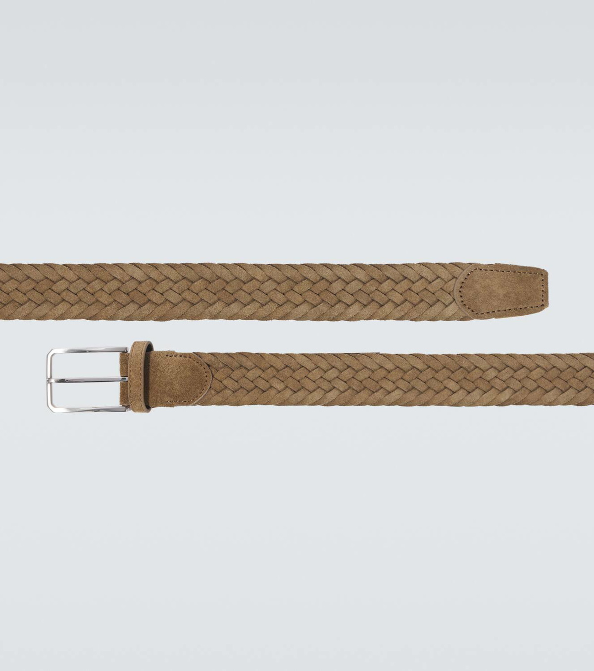 Canali Braided suede belt