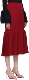 CFCL Red Fluted Skirt