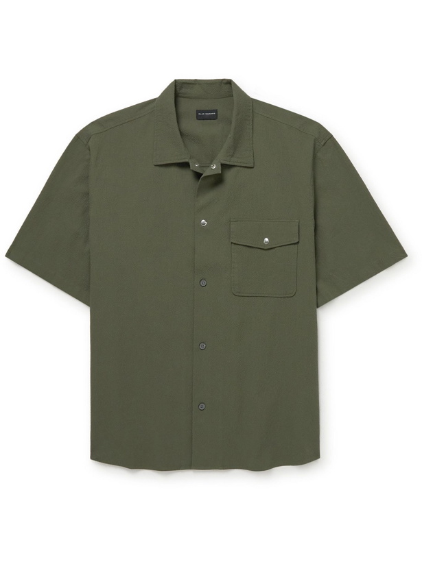 Photo: Club Monaco - Stretch-Cotton Seersucker Shirt - Green