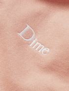 DIME - Classic Logo-Embroidered Cotton-Jersey Hoodie - Pink