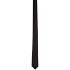 Saint Laurent Black Silk Twill Tie