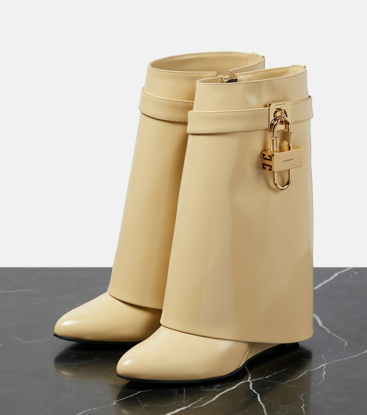 【関税＆送料込み】Givenchy \"Shark Lock\" 90Mm Ankle Boots Givenchy 90mm Shark Lock Ankle Boots | Red | FARFETCH