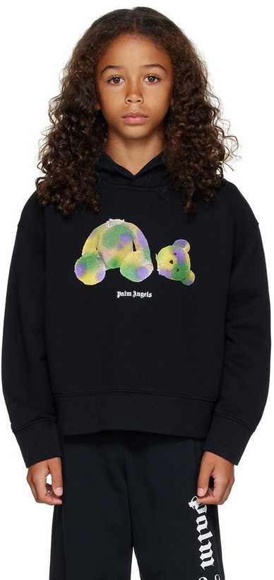 Photo: Palm Angels Kids Black Bear Hoodie