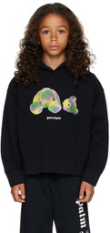 Palm Angels Kids Black Bear Hoodie