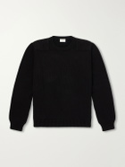 SAINT LAURENT - Waffle-Knit Cotton Sweater - Black