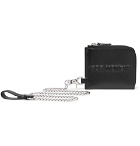 Off-White - Embossed Printed Leather Zip-Around Chain Wallet - Black