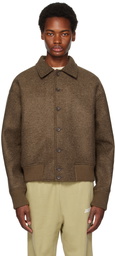 Jacquemus Brown Le Chouchou 'Le Bomber Feltro' Bomber Jacket