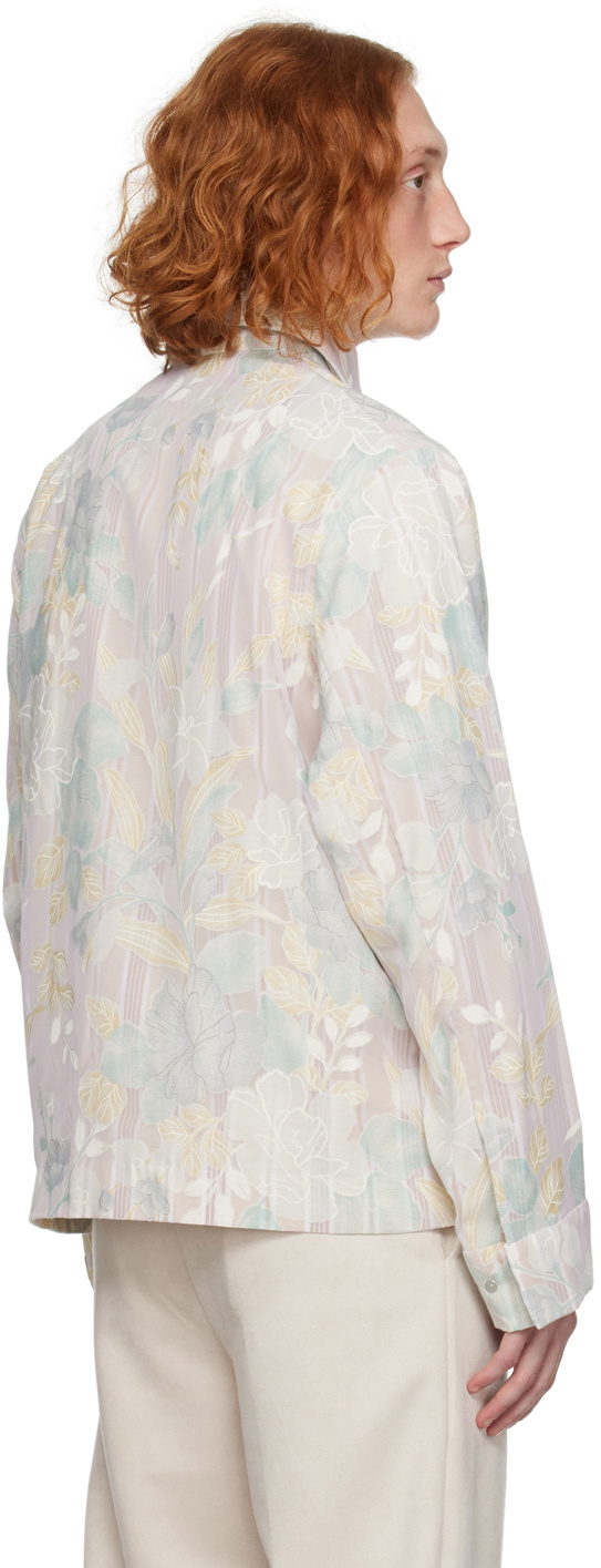 young n sang Pink Floral Shirt