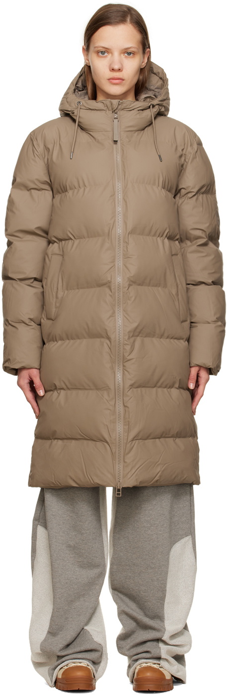 RAINS Taupe Long Jacket