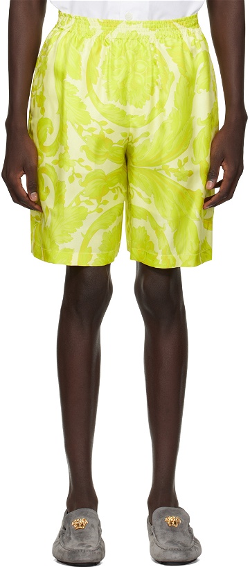 Photo: Versace Yellow Barocco Shorts