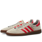 Adidas Men's Handball Spezial Sneakers in Grey/Red/Gold Metallic