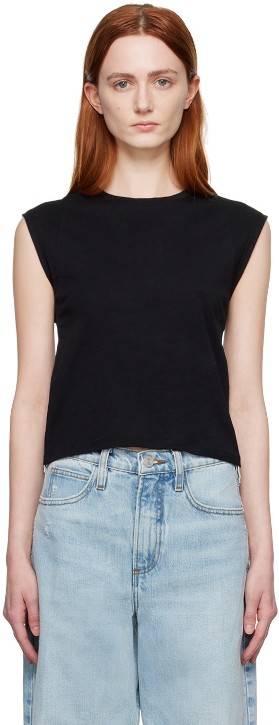 FRAME Black 'Le High Rise' Tank Top