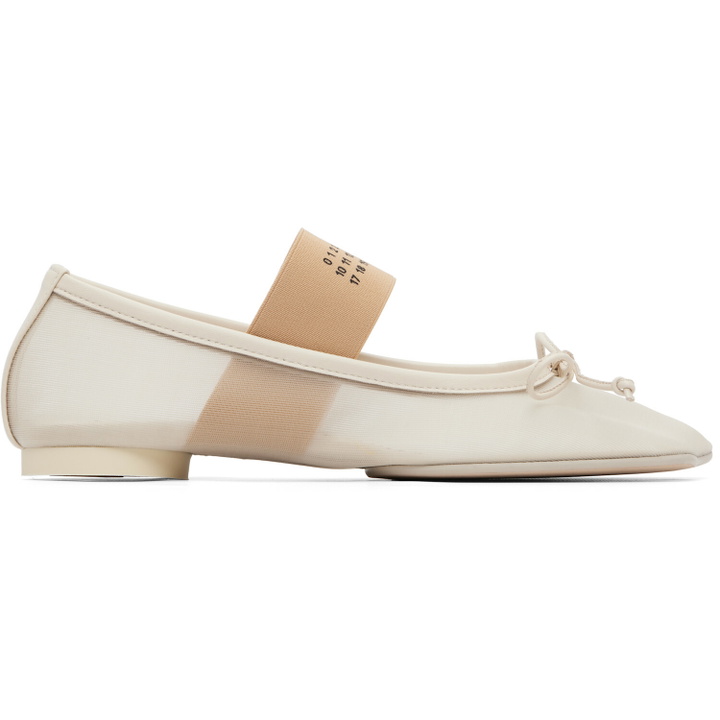 Photo: MM6 Maison Margiela Off-White Anatomic Numeric Ballerina Flats