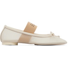 MM6 Maison Margiela Off-White Anatomic Numeric Ballerina Flats
