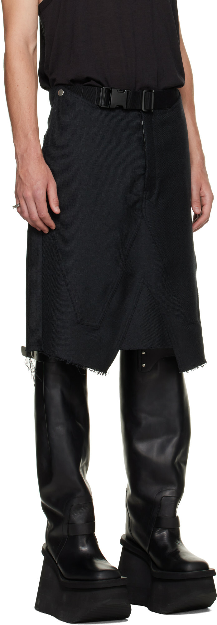 Rick Owens Black Tower Skirt