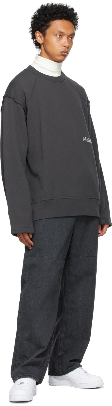 Ambush Grey Raw Edge Sweatshirt Ambush