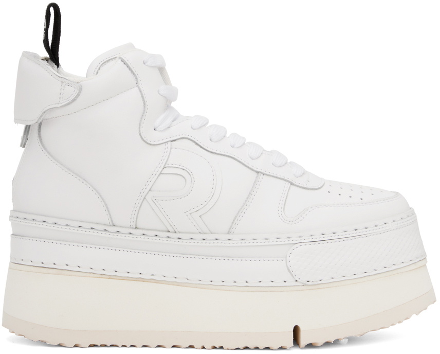 R13 White Riot Leather Sneakers R13