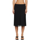 Belle Anna Black Lea Midi Skirt