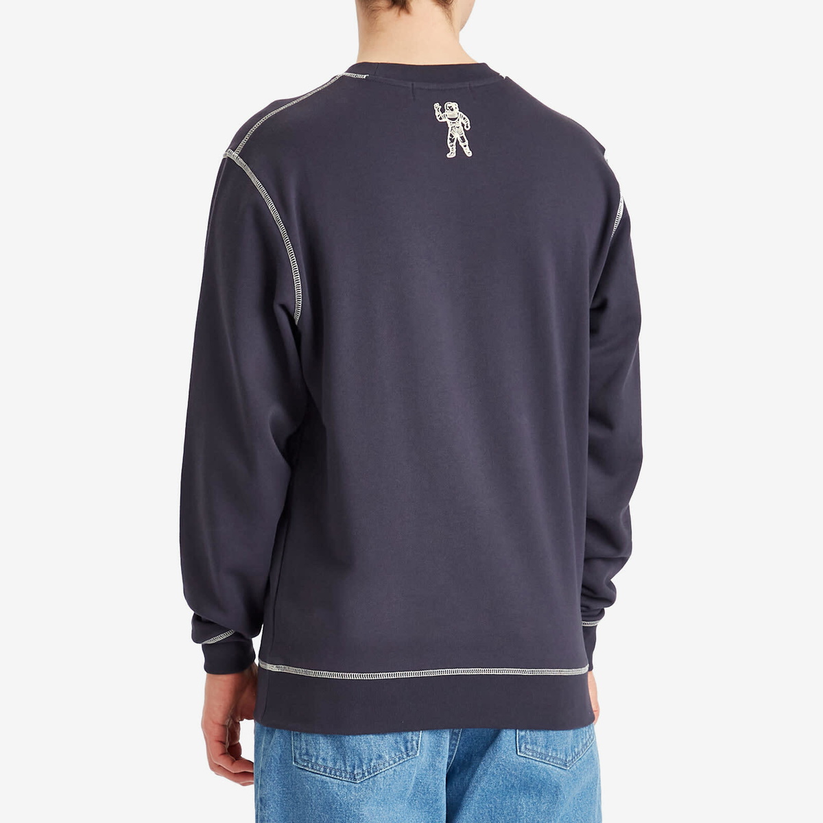 Billionaire Boys Club Men's Small Arch Logo Contrast Stitch Sweat in Navy