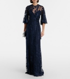 Elie Saab Embroidered lace and tulle gown