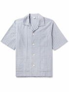 Aspesi - Striped Cotton-Seersucker Shirt - Blue