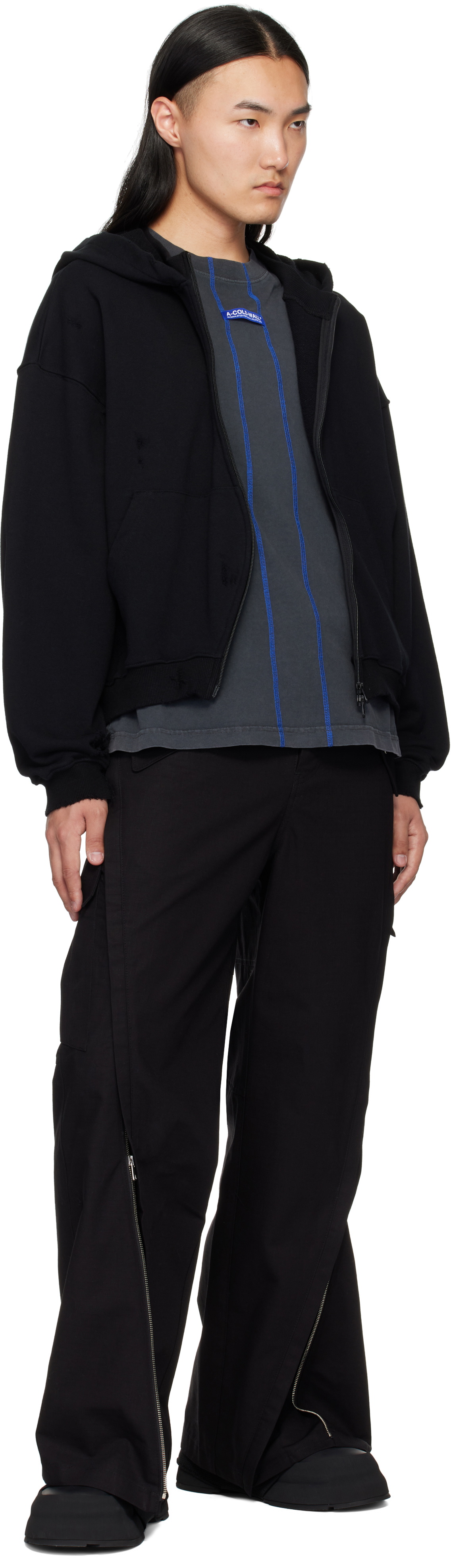 FFFPOSTALSERVICE Black Reia Hooded Parachute Jacket FFFPOSTALSERVICE