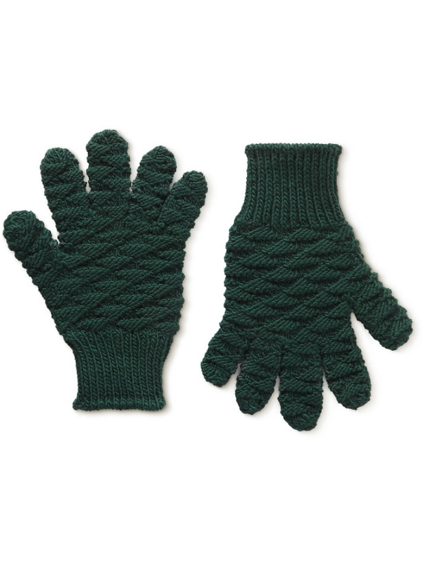 Photo: BOTTEGA VENETA - Wool Gloves - Green