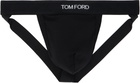 TOM FORD Black Cotton Jock Strap