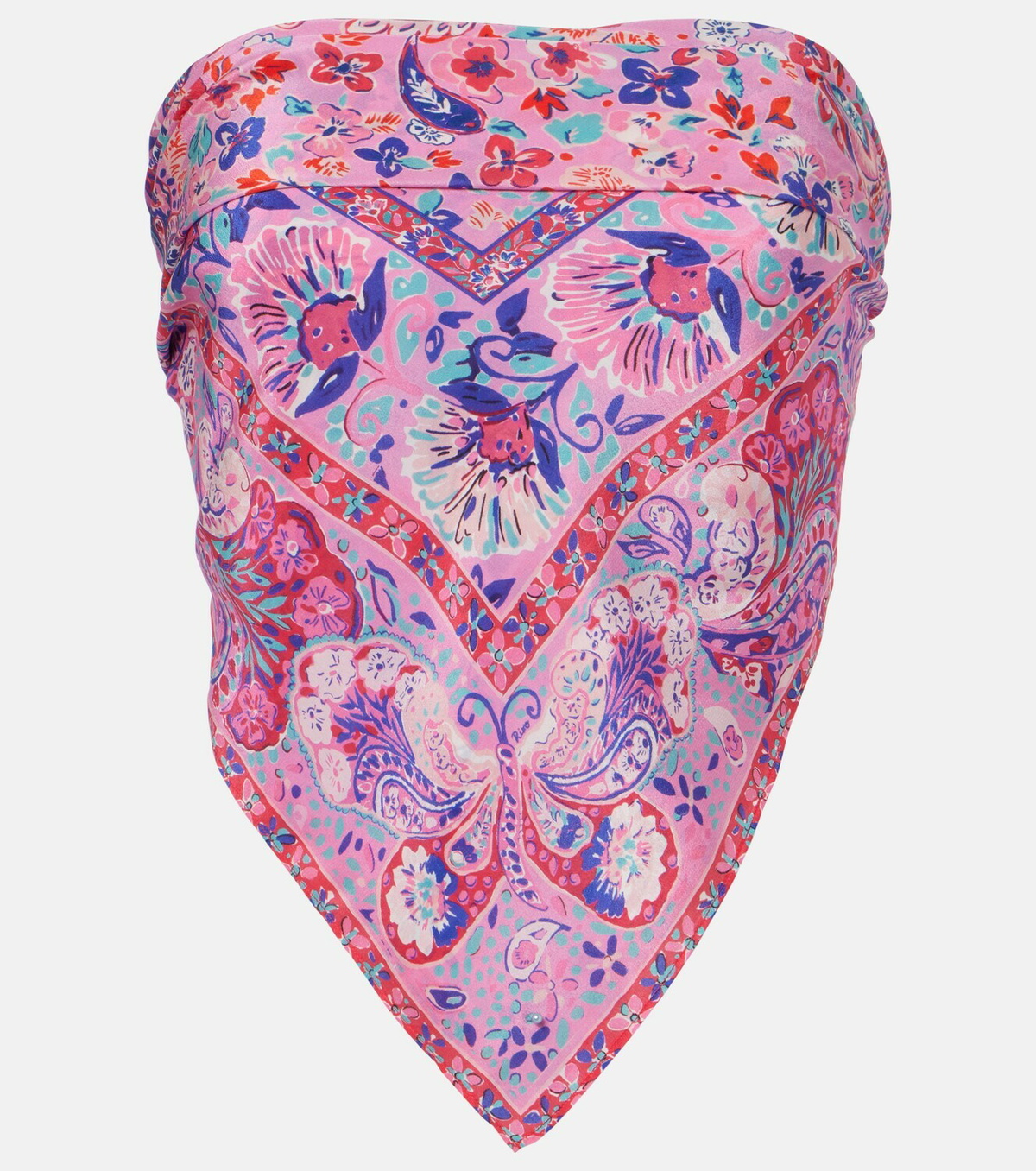 Rixo Menno printed silk top